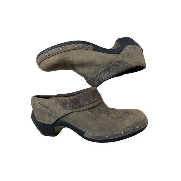 Merrell Drizzle Leather Mules Clogs Women's 8.5 Brown - Picture 3 of 10